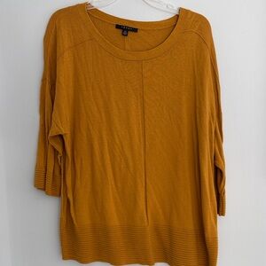 Cyrus mustard 3/4 length sleeve sweater top